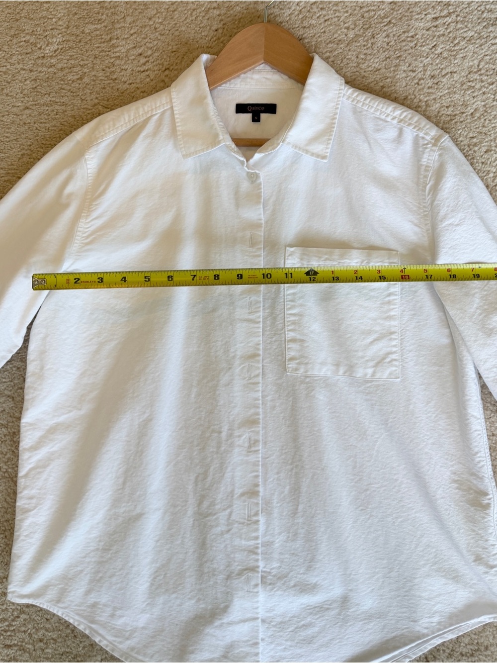 Quince White Relaxed Cotton Button-Down Shirt - Picture 4 of 5